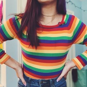 Rainbow striped sweater 🌈🌈